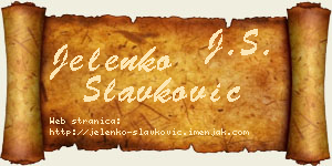 Jelenko Slavković vizit kartica
